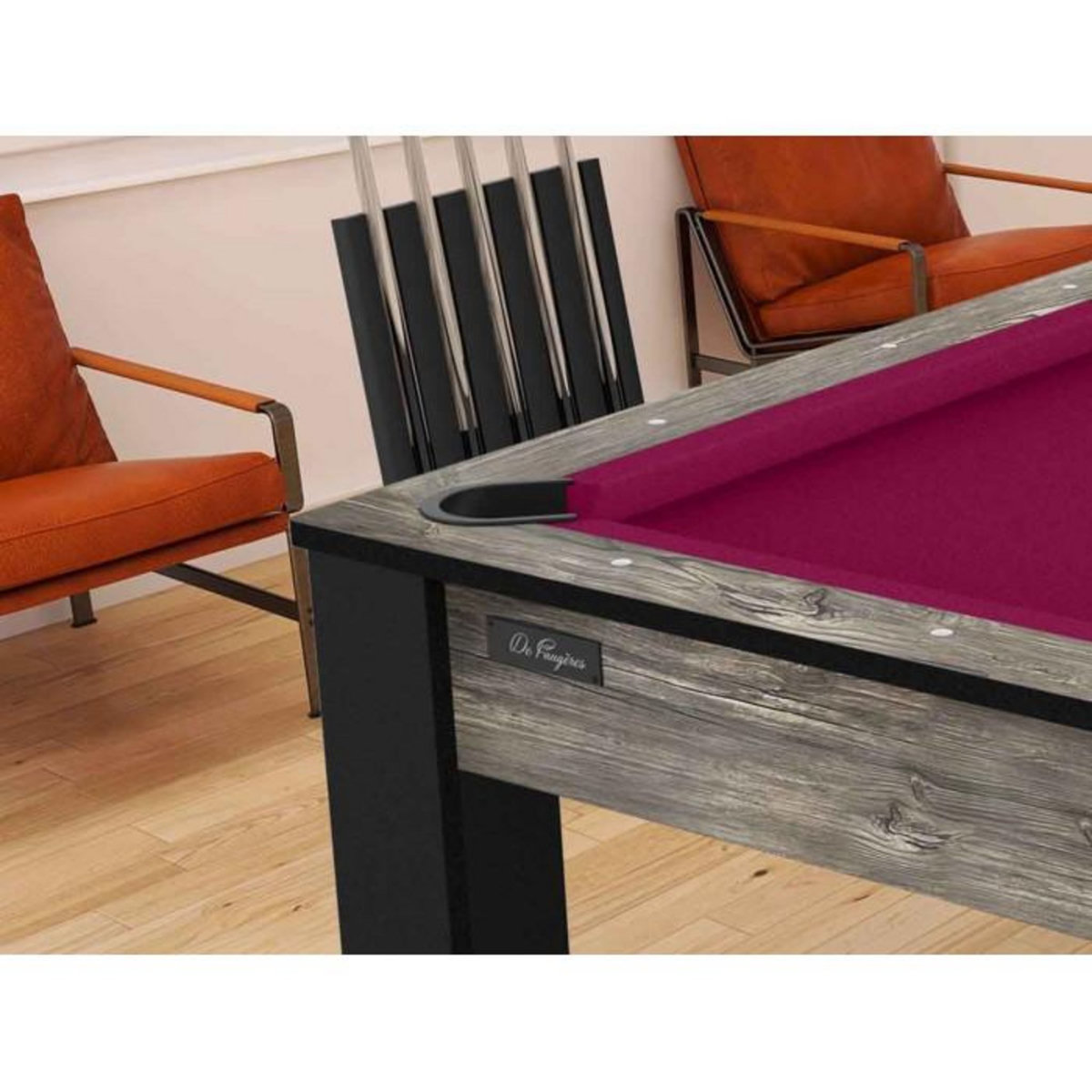 Paris Prix Table de Billard Convertible  Oregon  213cm Naturel & Prune