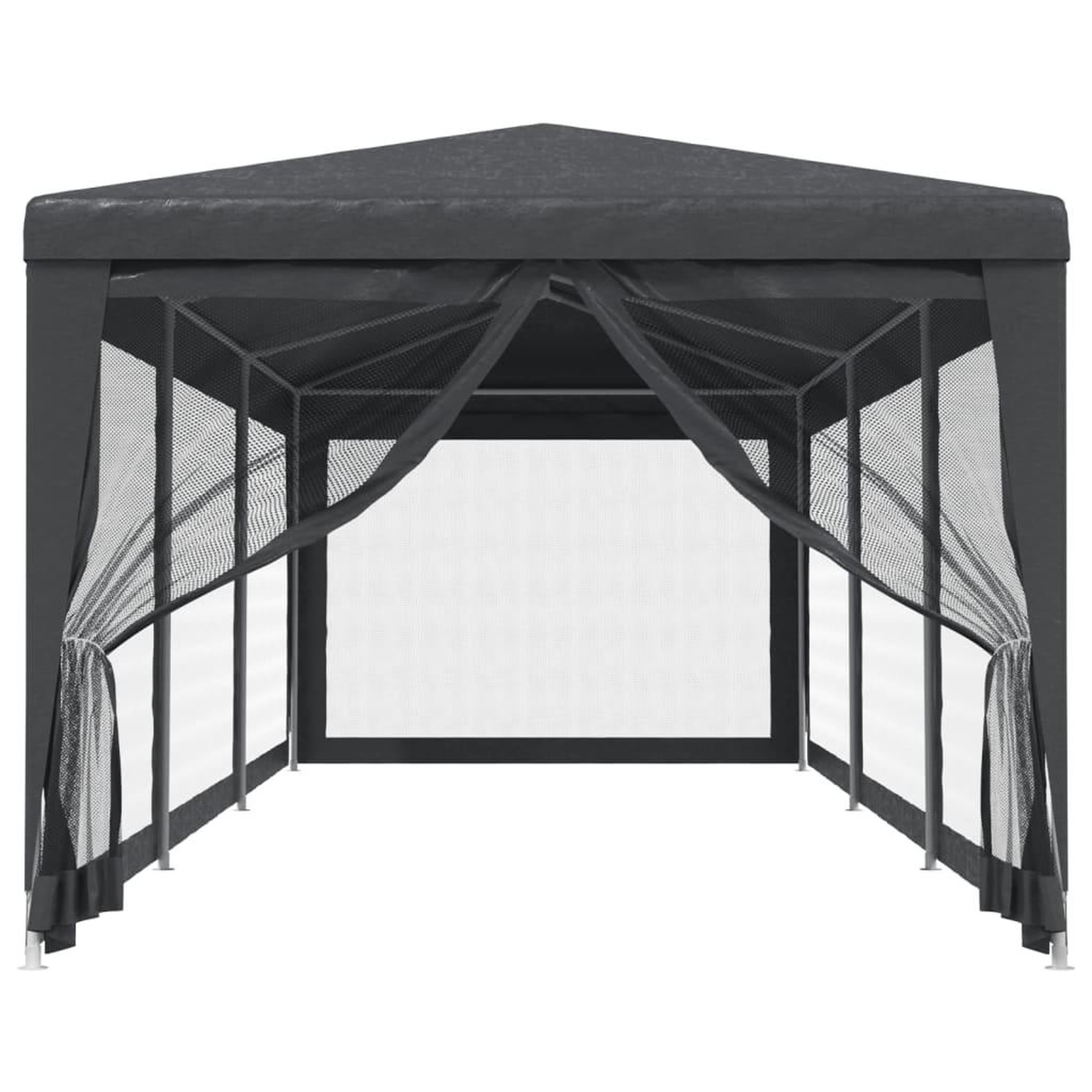 Voir la diapositive 3 : VIDAXL Tente de fete avec 8 parois laterales en maille Anthracite 3x9m