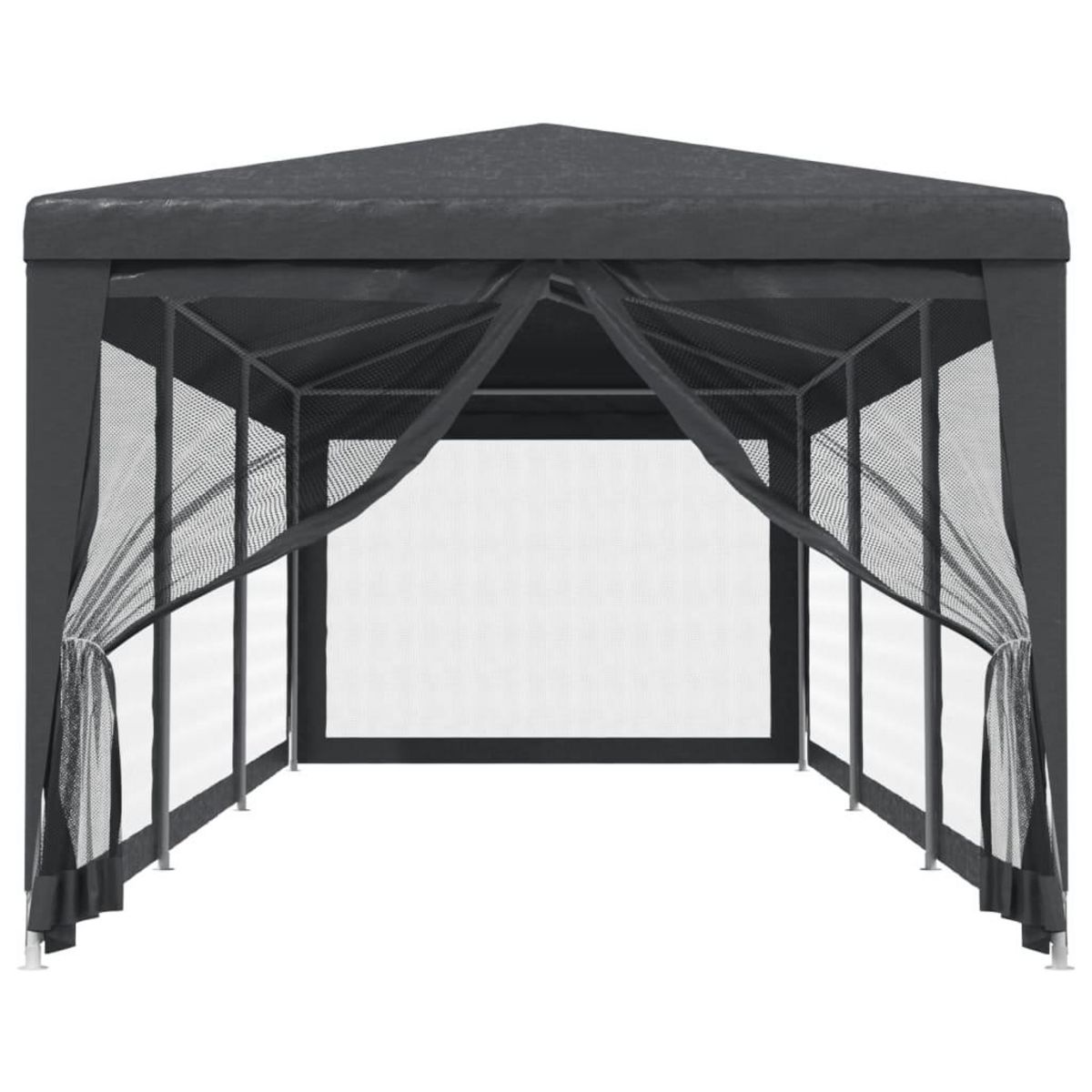 VIDAXL Tente de fete avec 8 parois laterales en maille Anthracite 3x9m