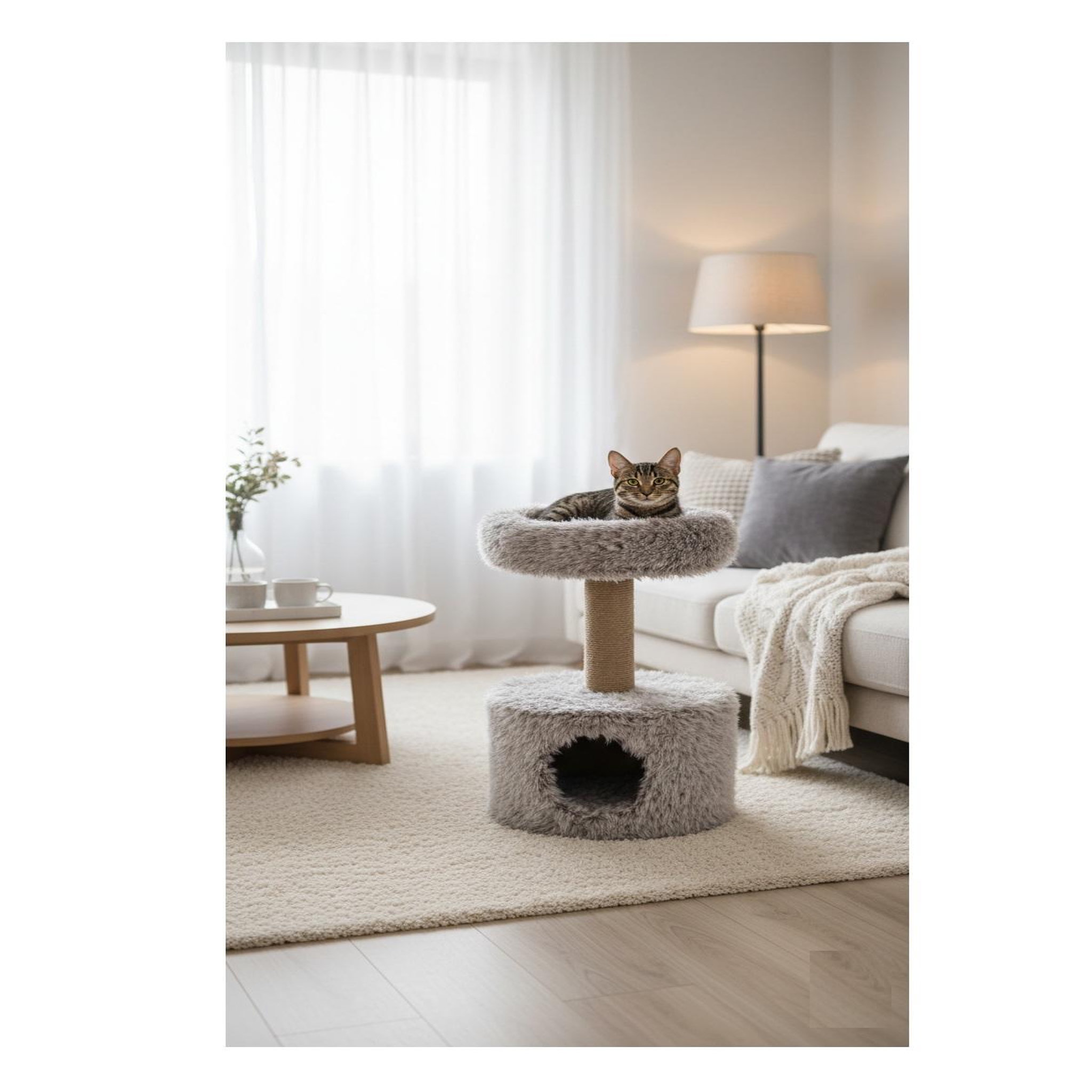 Voir la diapositive 4 : Eden Arbre griffoir chat avec cachette cosy