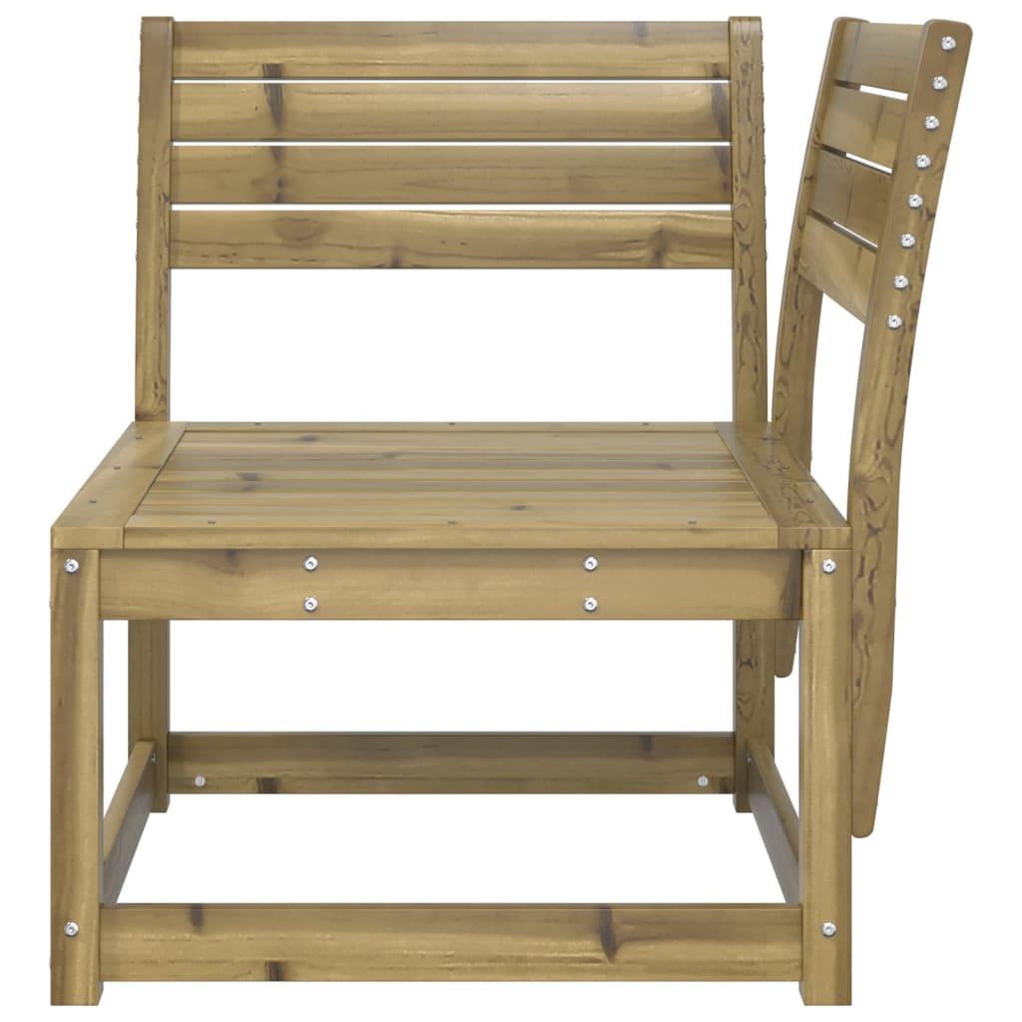 Voir la diapositive 4 : VIDAXL Canape d'angle de jardin a73x73x78 cm bois de pin impregne