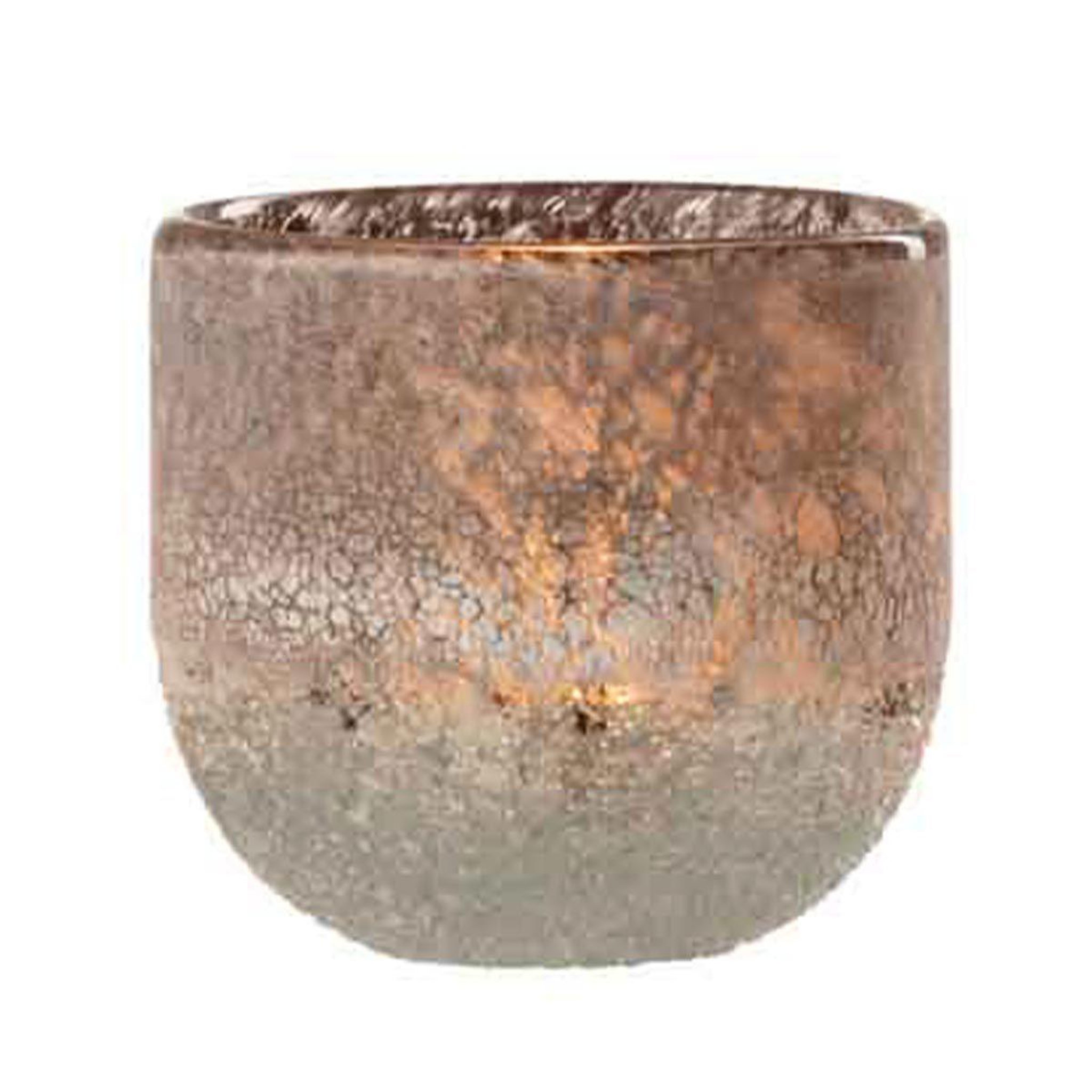 Voir la diapositive 2 : J-LINE Photophore en verre design  scavo  10cm gris