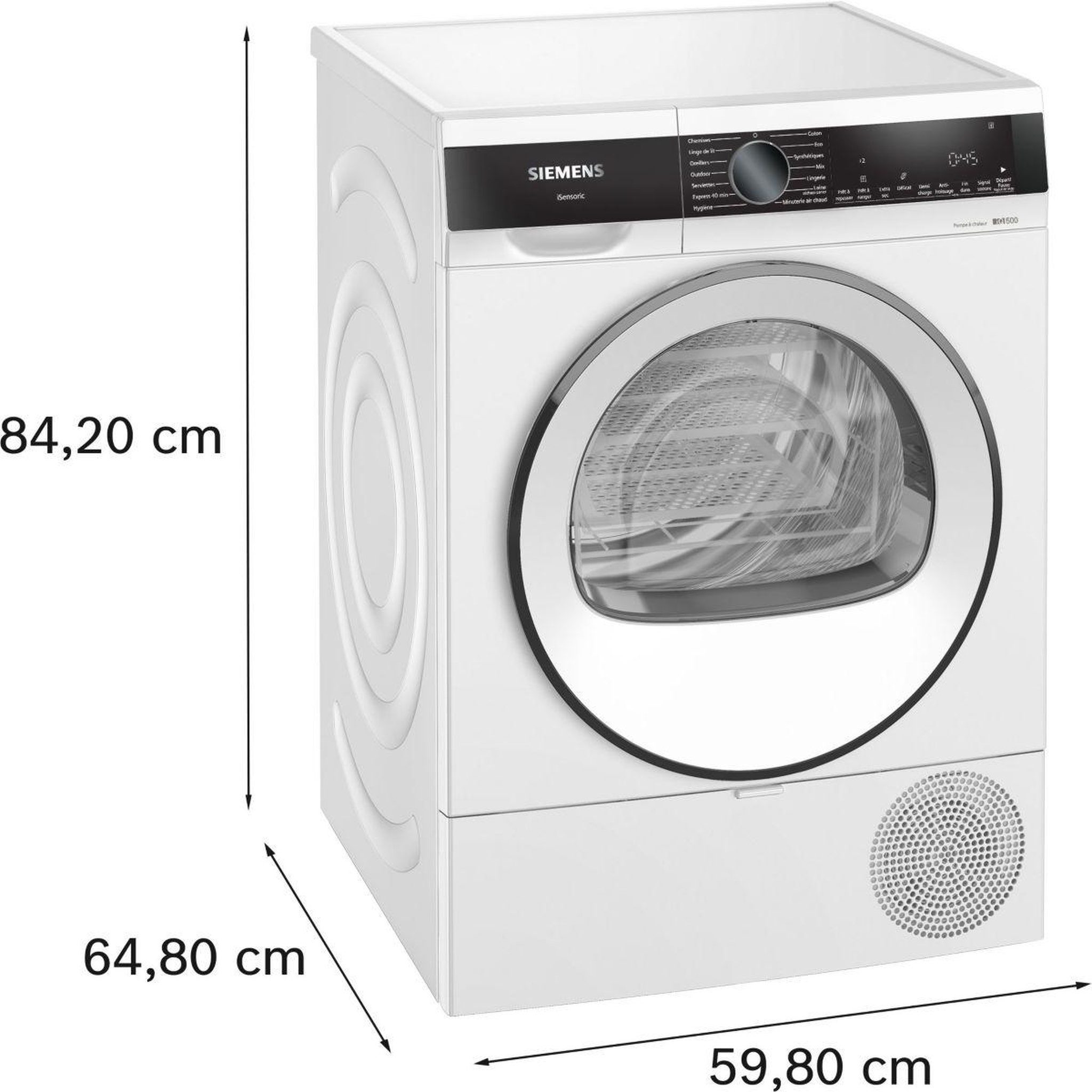 Voir la diapositive 5 : Siemens Sèche linge pompe à chaleur WQ33G2DTFR 8kg - Soin quotidien & Soin expert & Anti-vibrations