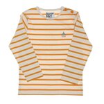 ELLE EST OU LA MER T shirt  à Rayures Enfant EOM Eloris. Coloris disponibles : Jaune