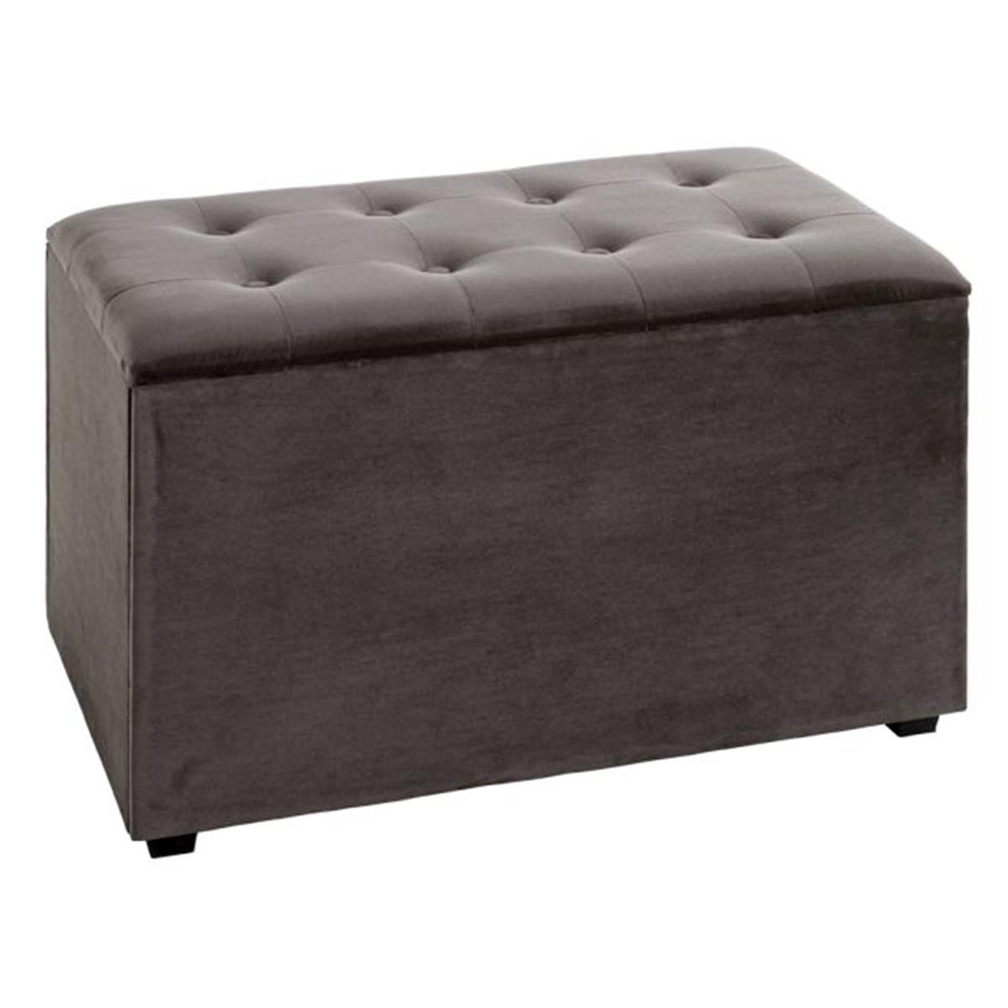 Paris Prix Coffret de rangement velours  idaya  65cm anthracite