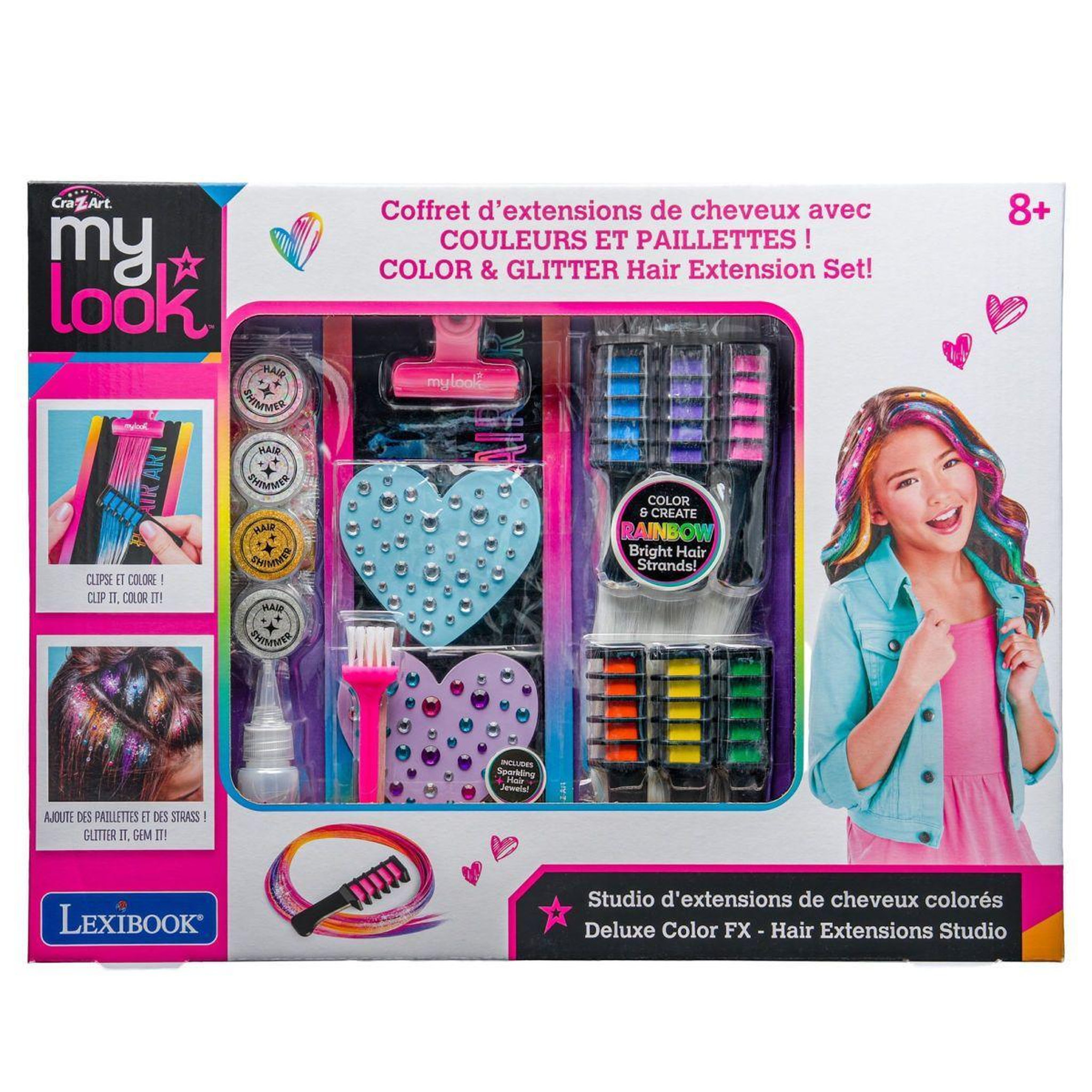 Voir la diapositive 3 : Lexibook Studio d'Extensions de Cheveux colorées - édition Deluxe