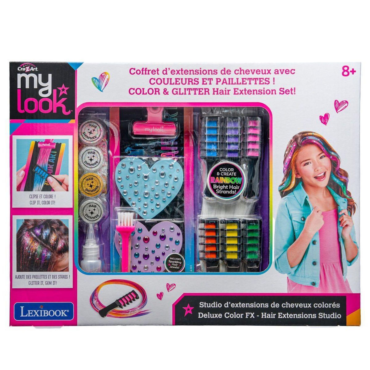 Lexibook Studio d'Extensions de Cheveux colorées - édition Deluxe