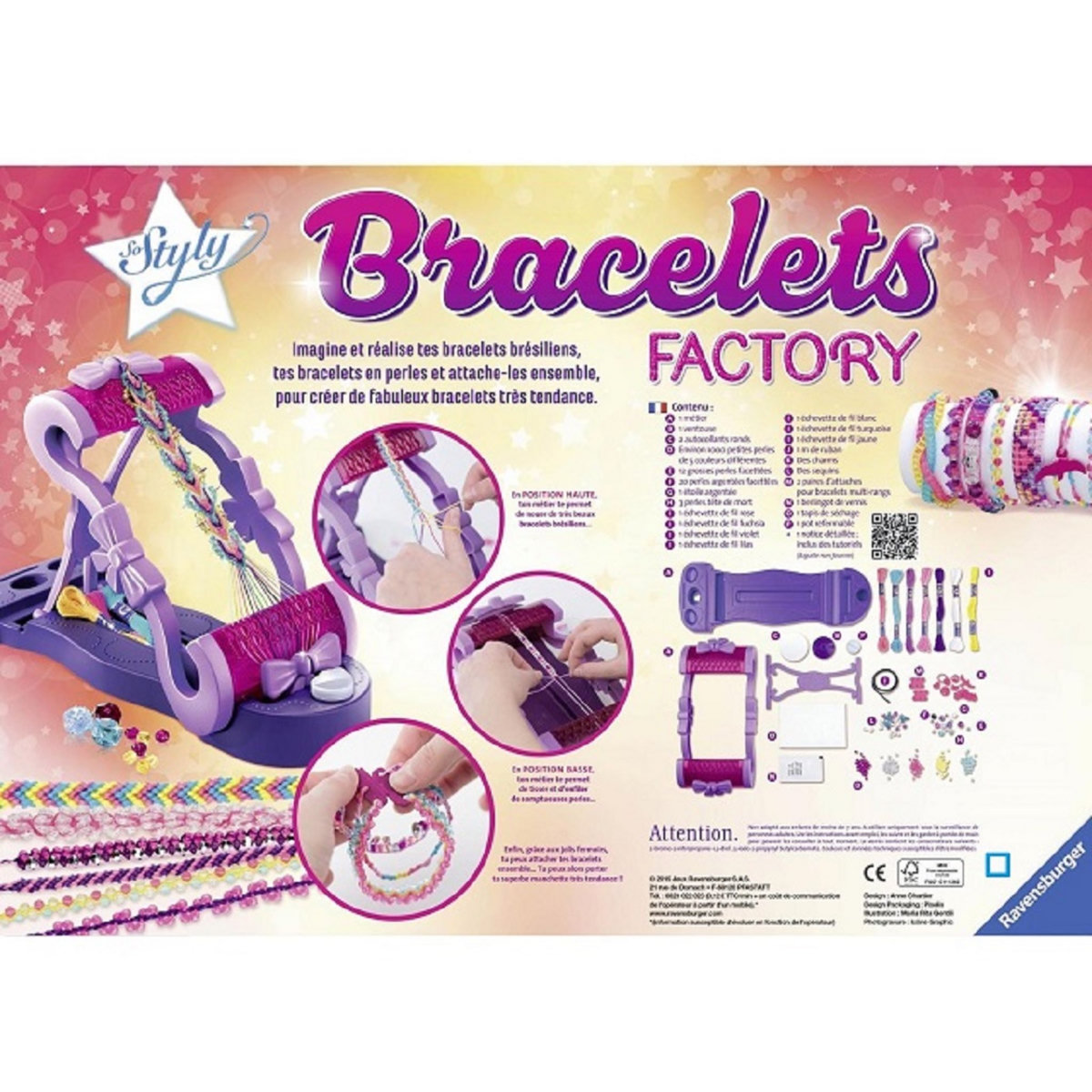 RAVENSBURGER Coffret bracelets factory - So Styly