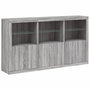 Voir la diapositive 3 : VIDAXL Buffet avec lumieres LED sonoma gris 181,5x37x100 cm