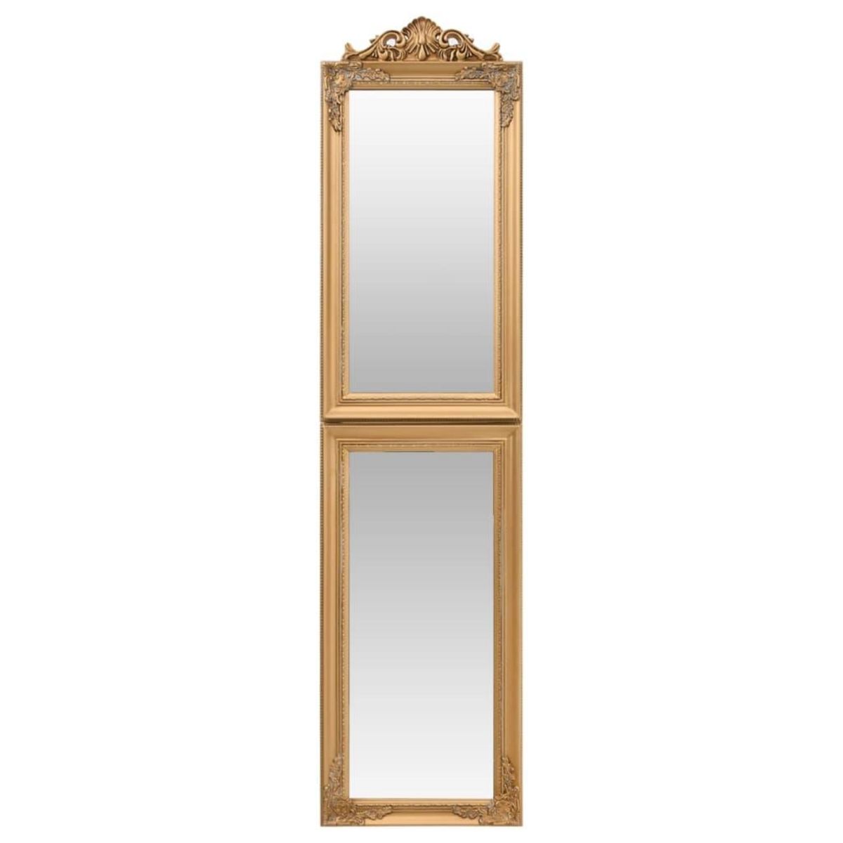 VIDAXL Miroir sur pied Dore 50x200 cm