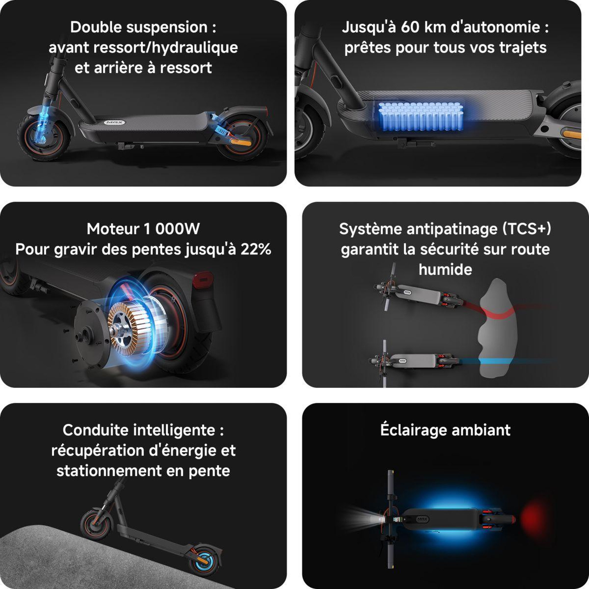 Voir la diapositive 3 : XIAOMI Trottinette électrique Electric Scooter 5 Max