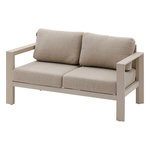 HESPERIDE Canapé de jardin en aluminium 2 places EVASION. Coloris disponibles : Gris, Beige