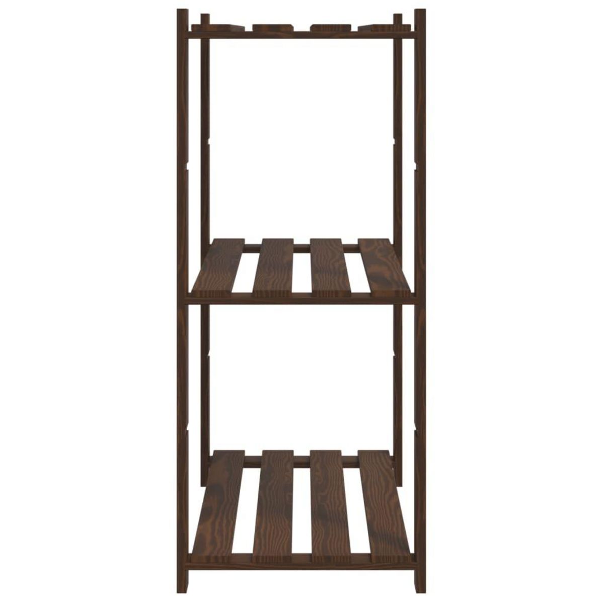 VIDAXL Support de rangement a 3 niveaux marron 80x38x90 cm bois de pin