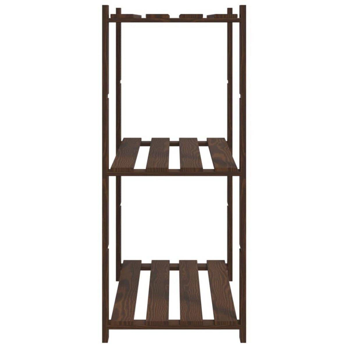 VIDAXL Support de rangement a 3 niveaux marron 80x38x90 cm bois de pin
