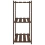 Voir la diapositive 4 : VIDAXL Support de rangement a 3 niveaux marron 80x38x90 cm bois de pin