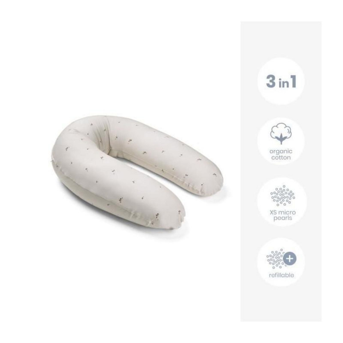 BABYMOOV doomoo Coussin de maternité et d'allaitement Buddy - Confort optimal pour maman et bébé, Mushrooms