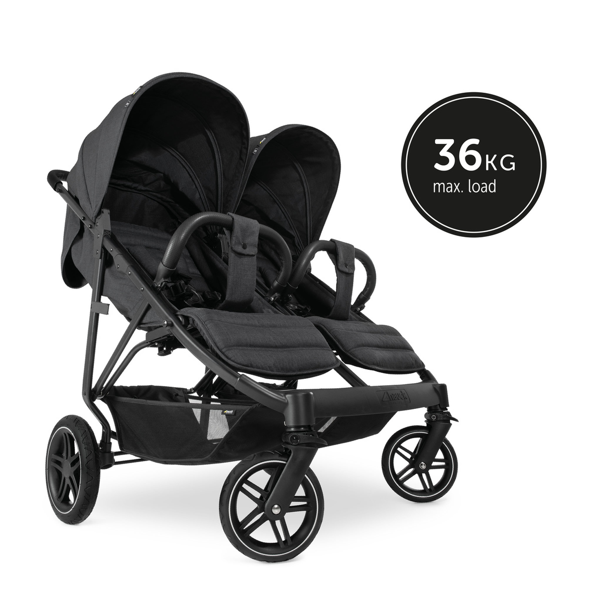 Voir la diapositive 2 : HAUCK Poussette double Uptown Duo Noir