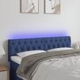 Voir la diapositive 1 : VIDAXL Tete de lit a LED Bleu 160x7x78/88 cm Tissu