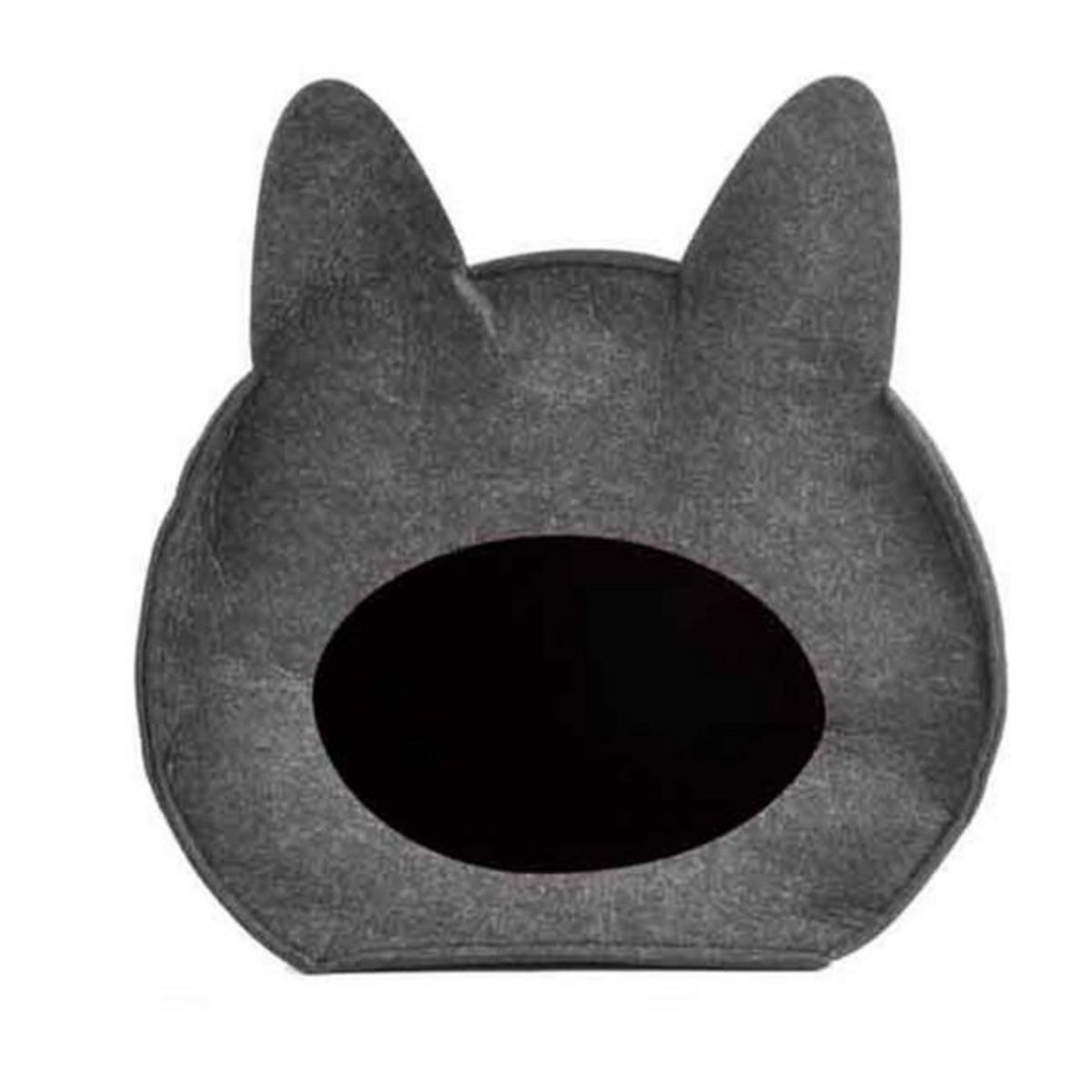 Paris Prix Niche pour Chat & Poignée  Feutrine  40cm Anthracite