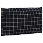 Voir la diapositive 5 : VIDAXL Coussins de palette lot de 3 motif a carreaux noir tissu Oxford
