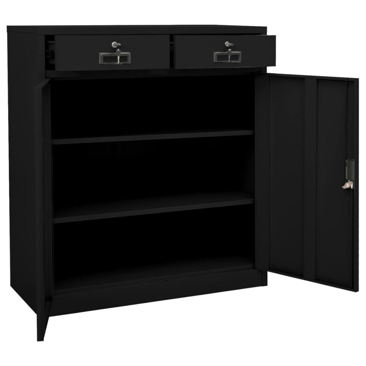 VIDAXL Armoire de bureau Noir 90x40x102 cm Acier