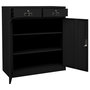 Voir la diapositive 5 : VIDAXL Armoire de bureau Noir 90x40x102 cm Acier