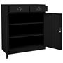Voir la diapositive 5 : VIDAXL Armoire de bureau Noir 90x40x102 cm Acier