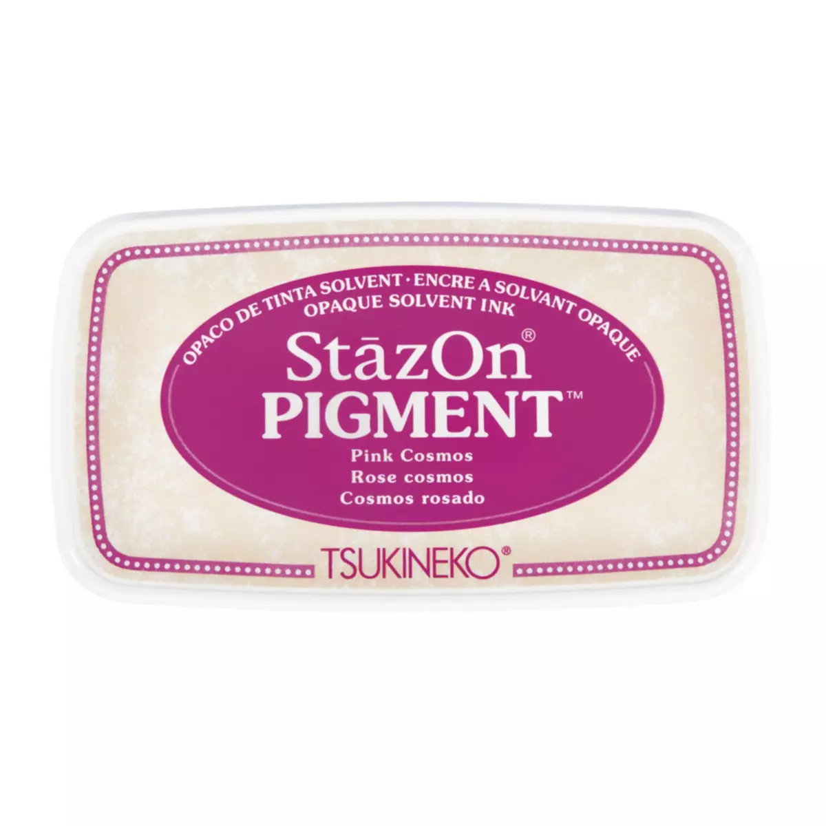 Rayher StazOn Tampon encreur pigmenté, rose oeillet, 9,6x5,5x2,2cm