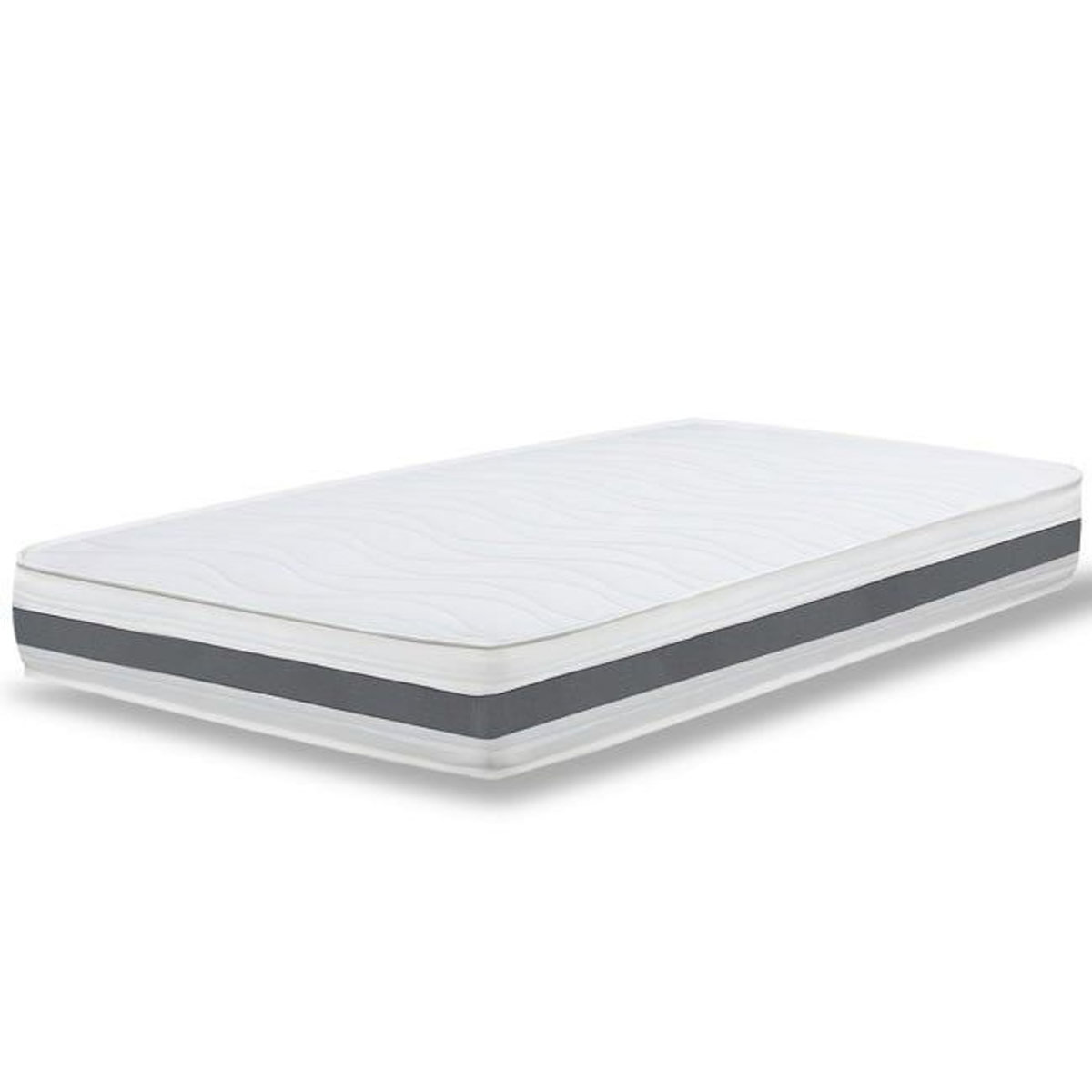 THE WHITE STONE Matelas 80 x 190 en Waterfoam Hypoallergénique | Hauteur 16 cm | Rembourrage en ouate et revêtement en tissu 3D respirant, anti-acarien et antifongique | Fabriqué en Italie