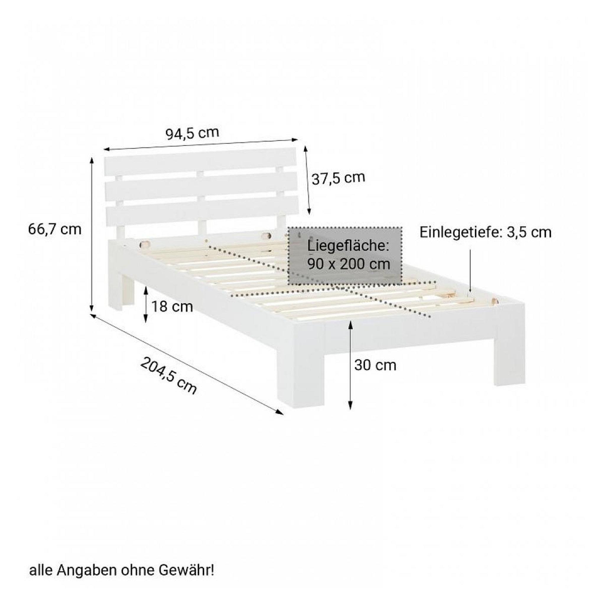 Voir la diapositive 3 : HomeStyle4U Lit simple 90x200 avec tiroir et Sommier