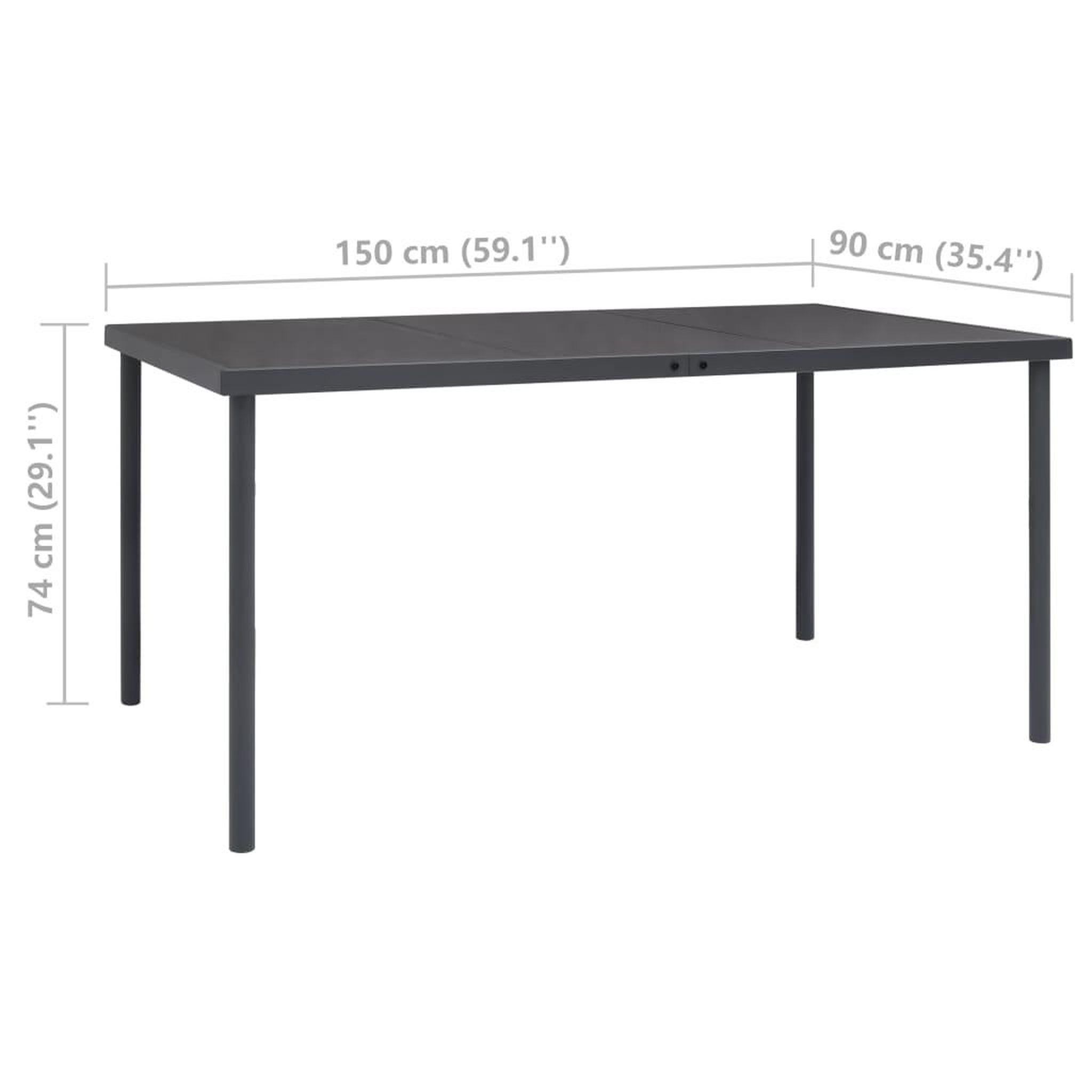 Voir la diapositive 6 : VIDAXL Mobilier de salle a manger d'exterieur 7 pcs Acier