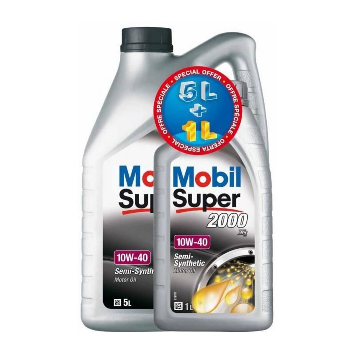 MOBIL MOBIL Huile moteur semi-synthétique S2000 - 10W40 - 5+1 L