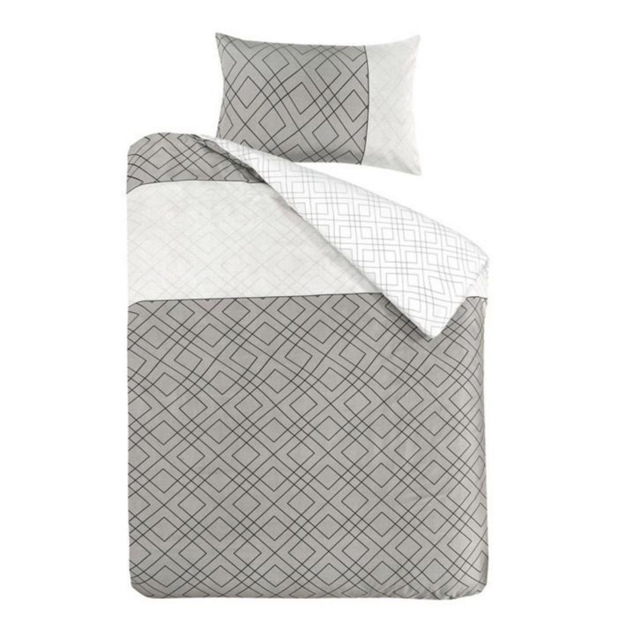 Paris Prix Parure de Lit 2 Pièces  Heather  140x200cm Gris