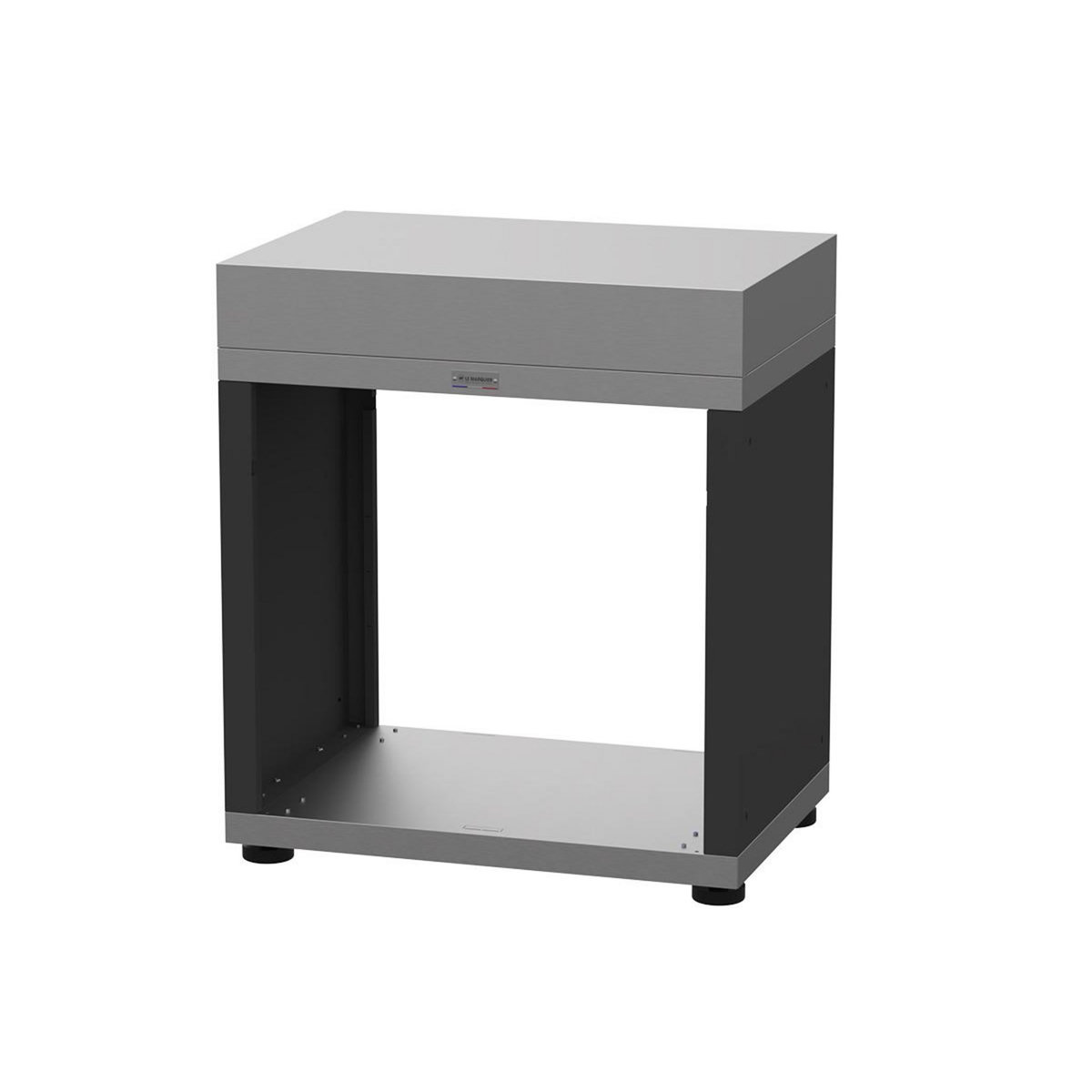 Le marquier Meuble cuisine extérieure ouvert Duo inox/acier noir - Le Marquier