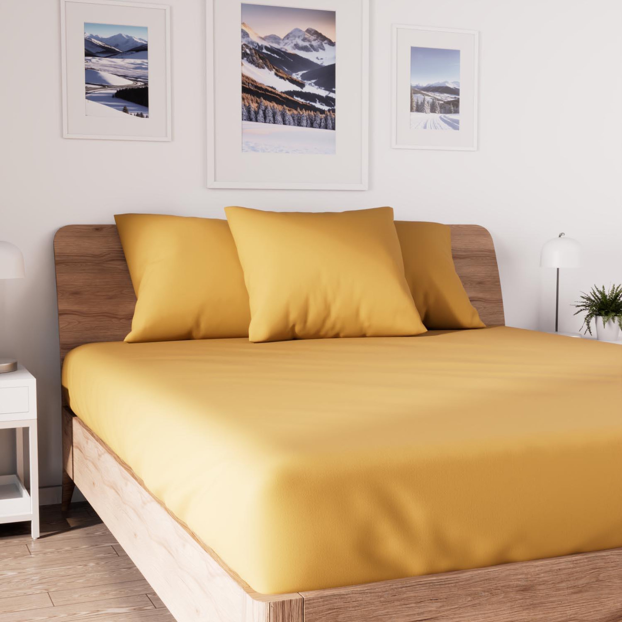 Voir la diapositive 1 : SOLEIL D'OCRE Drap housse en coton JERSEY, par Soleil d'ocre