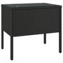 Voir la diapositive 2 : VIDAXL Table d'appoint noir 53x37x48 cm poly rotin et verre trempe
