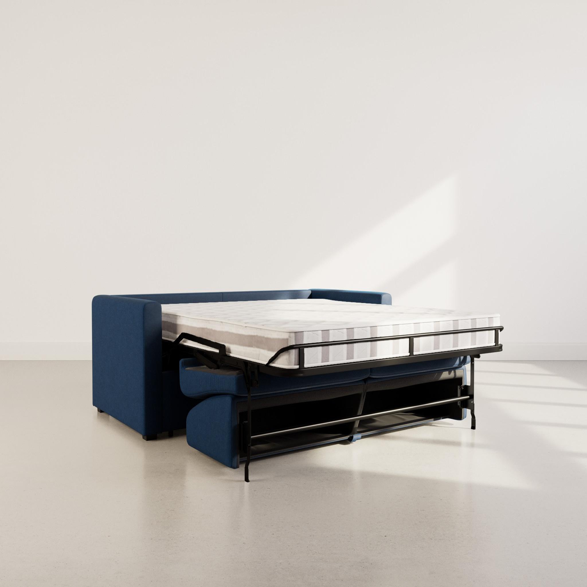 Voir la diapositive 2 : BEST MOBILIER Julia - canapé 3 places convertible express couchage quotidien 140 cm matelas 14 cm en tissu