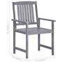 Voir la diapositive 6 : VIDAXL Chaises de jardin et coussins lot de 4 Gris Bois acacia massif