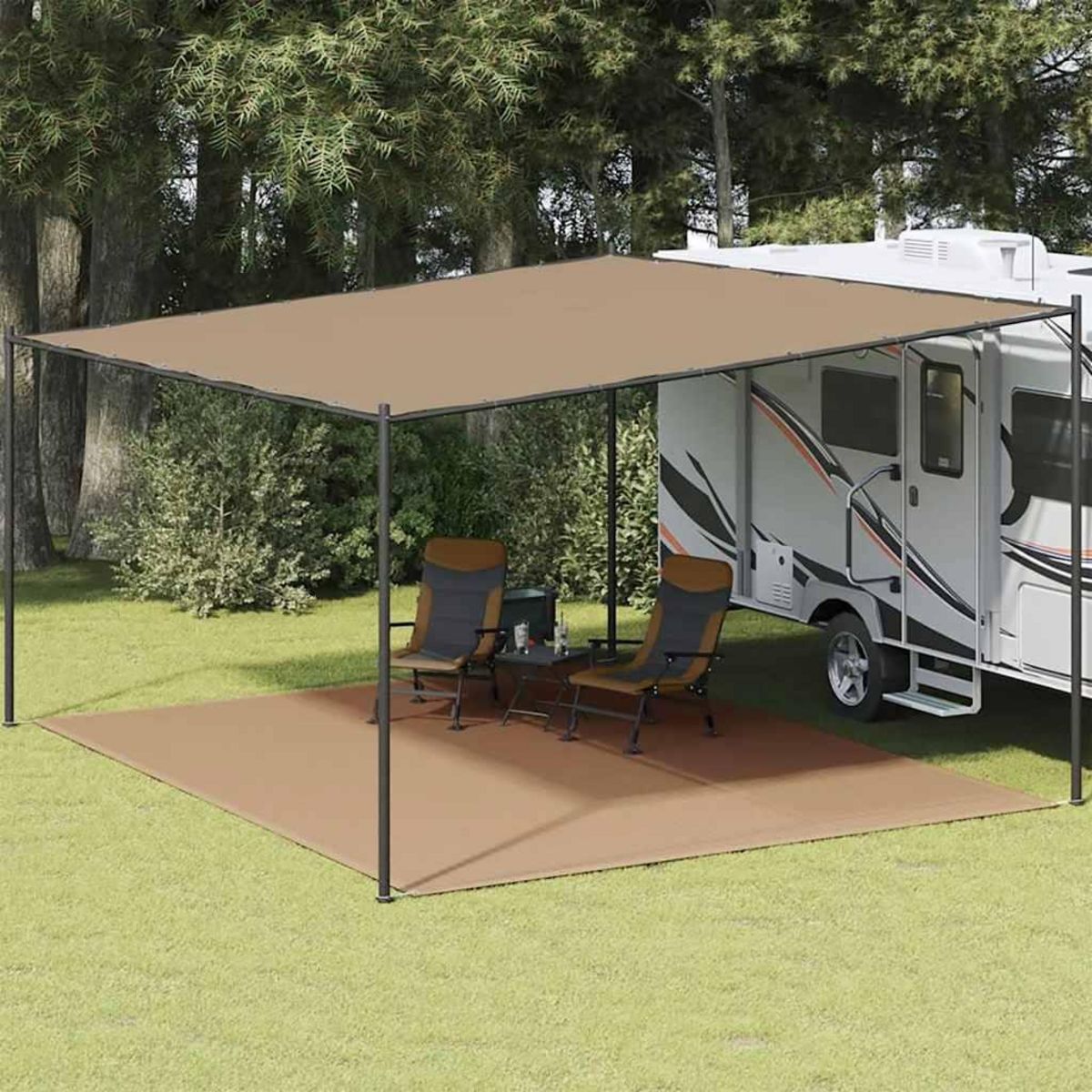 VIDAXL Tapis de tente 400x500 cm Taupe