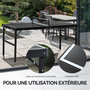 Voir la diapositive 5 : HOMCOM Mini table de ping pong pliable dim. 152 x 76 x 72 cm noir blanc