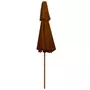 VIDAXL Parasol double avec mat en bois Terre cuite 270 cm