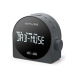Muse Radio-réveil double alarme noir - m185cdb