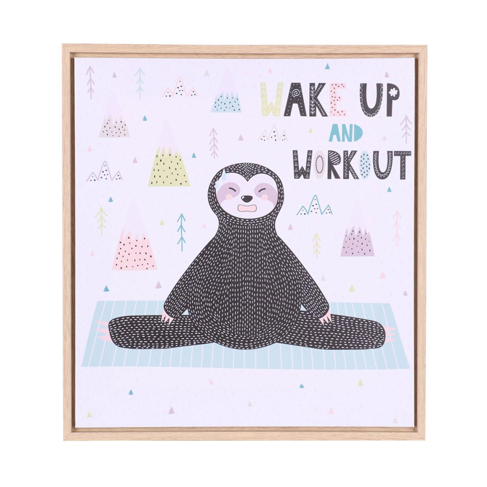 DIVERS Cadre Décoration enfant paresseux Tommy - Wake up