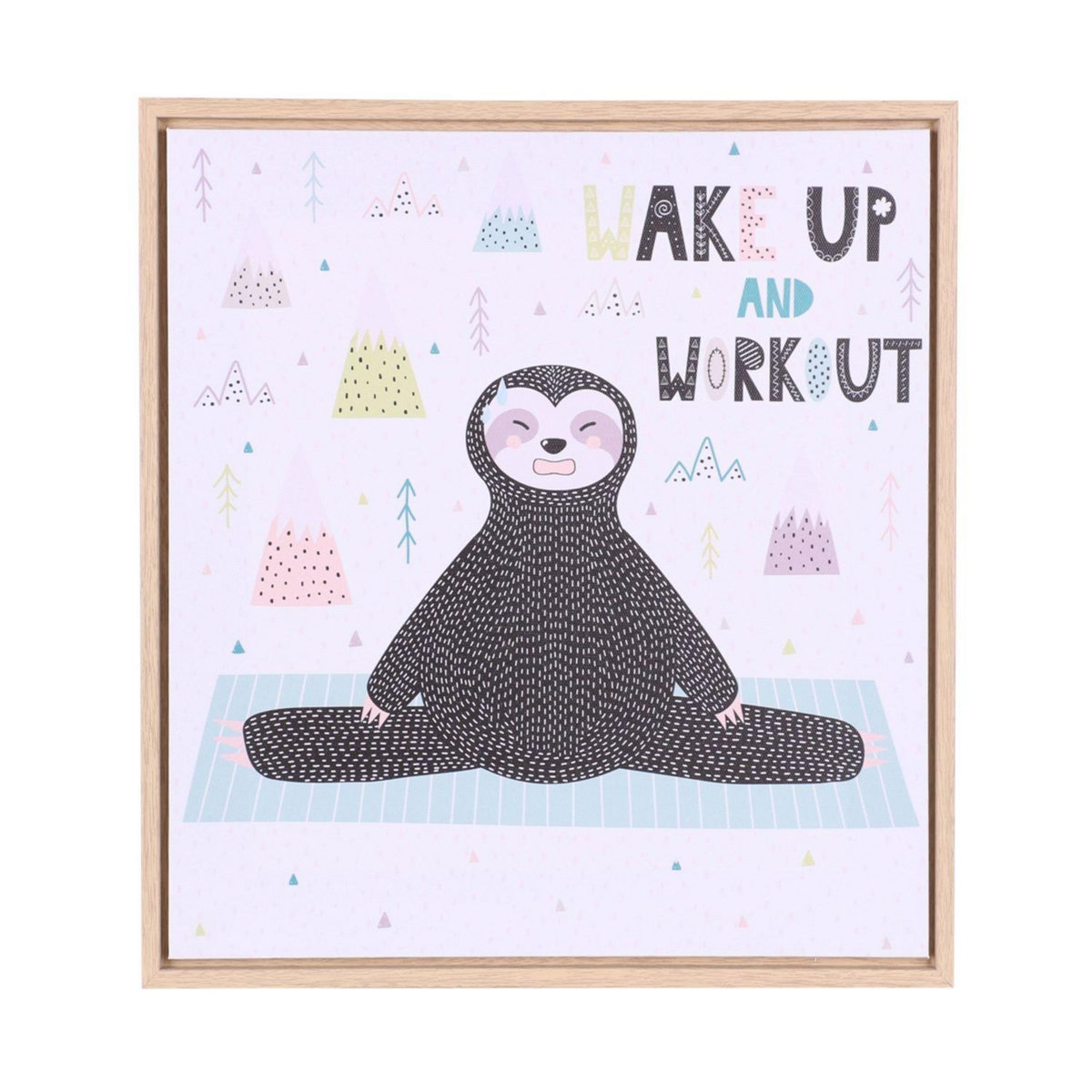 DIVERS Cadre Décoration enfant paresseux Tommy - Wake up