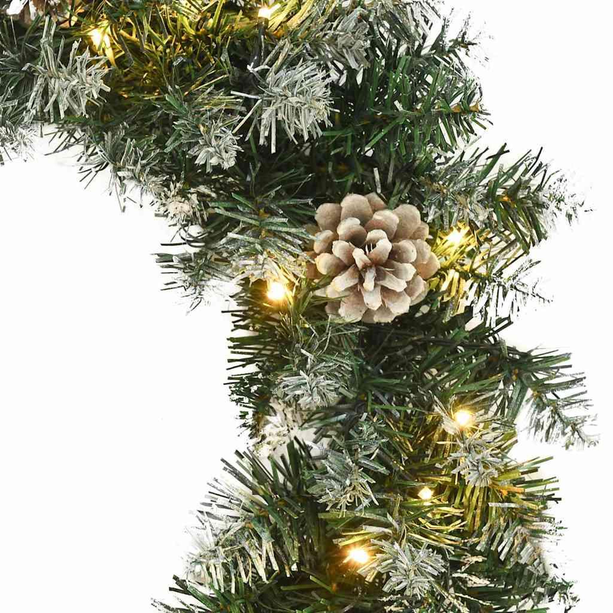Voir la diapositive 3 : VIDAXL Couronne de noël avec lumieres led vert 60 cm pvc