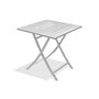 DCB GARDEN Table de jardin pliante 70x70cm aluminium gris métal MARIUS