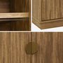 Voir la diapositive 6 : SWEEEK Dressing effet bois de manguier rainuré 2 portes - 90 x 59 x 179.5 cm - Celian