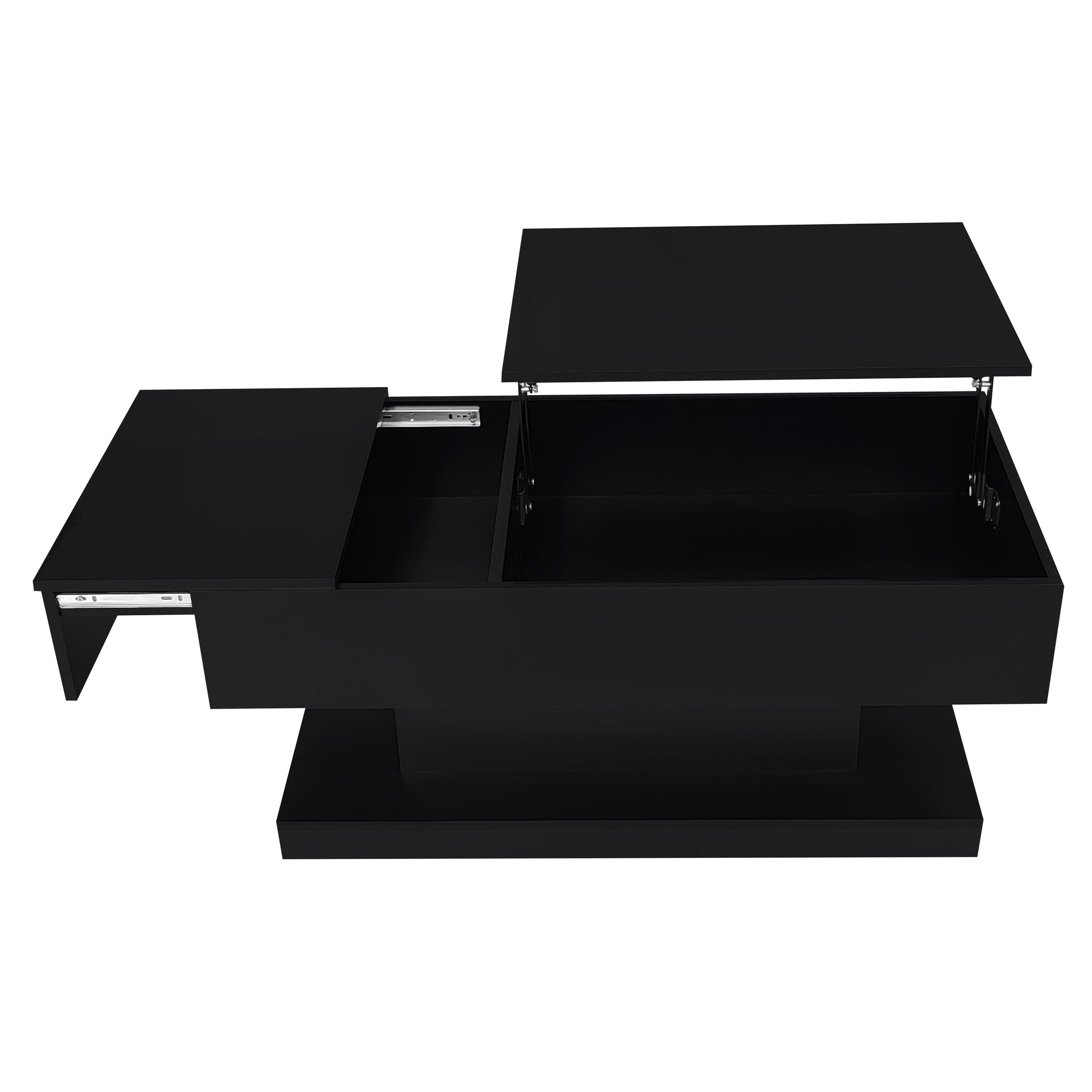 Voir la diapositive 6 : MERAX Table Basse Avec Bureau Relevable Et LED