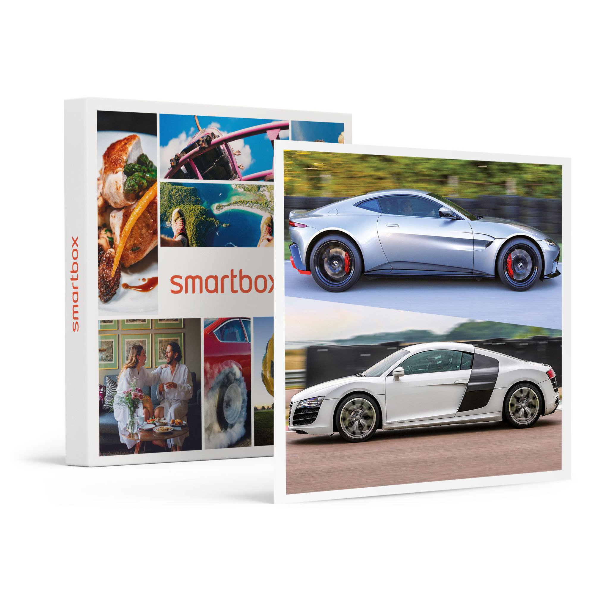 Voir la diapositive 1 : Smartbox Stage de pilotage multivolant : 2 tours en Aston Martin Vantage et 2 tours en Audi R8 sur le circuit de Lohéac - Coffret Cadeau Sport & Aventure