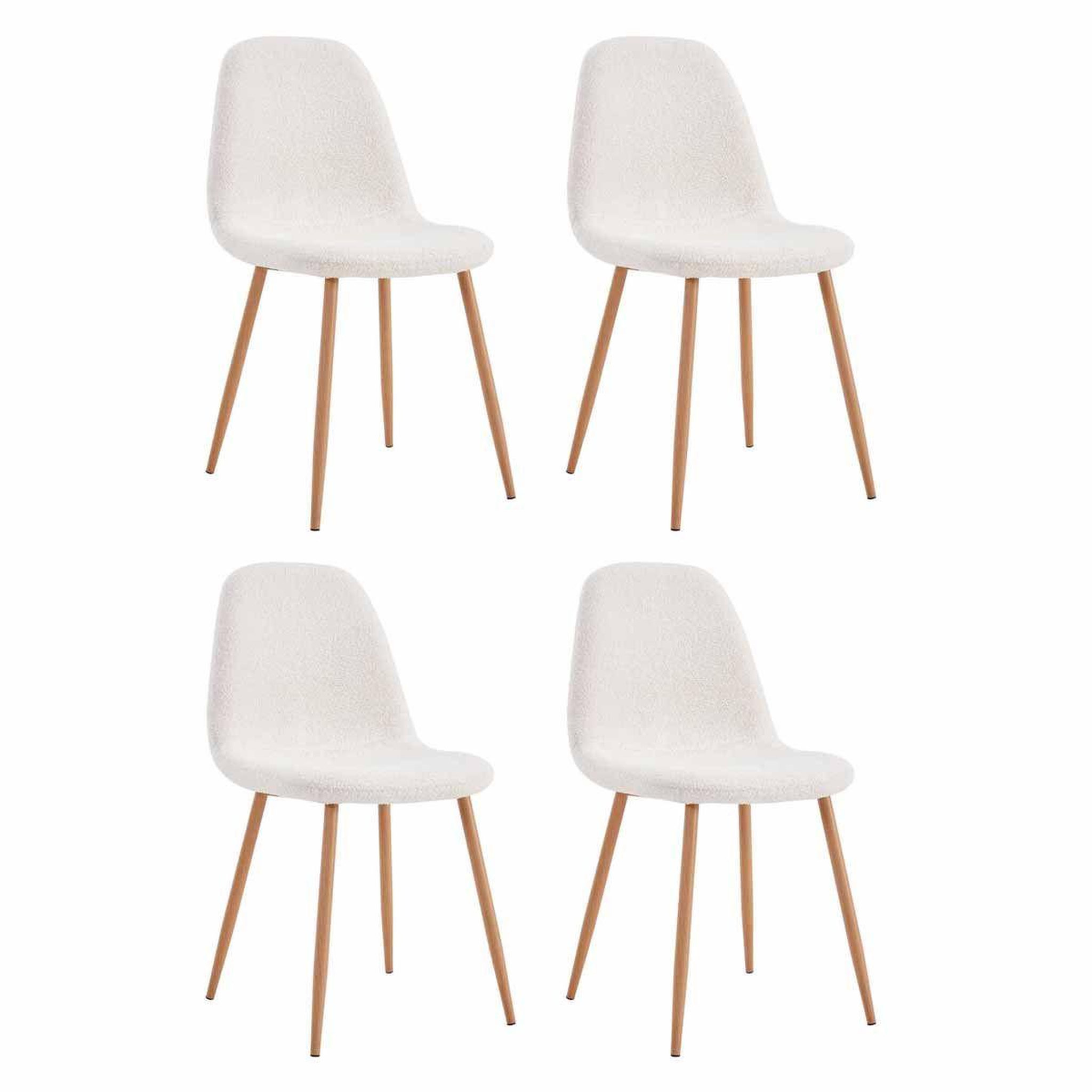 The Home Deco Factory Lot de 4 chaises scandinaves  freya  86cm blanc
